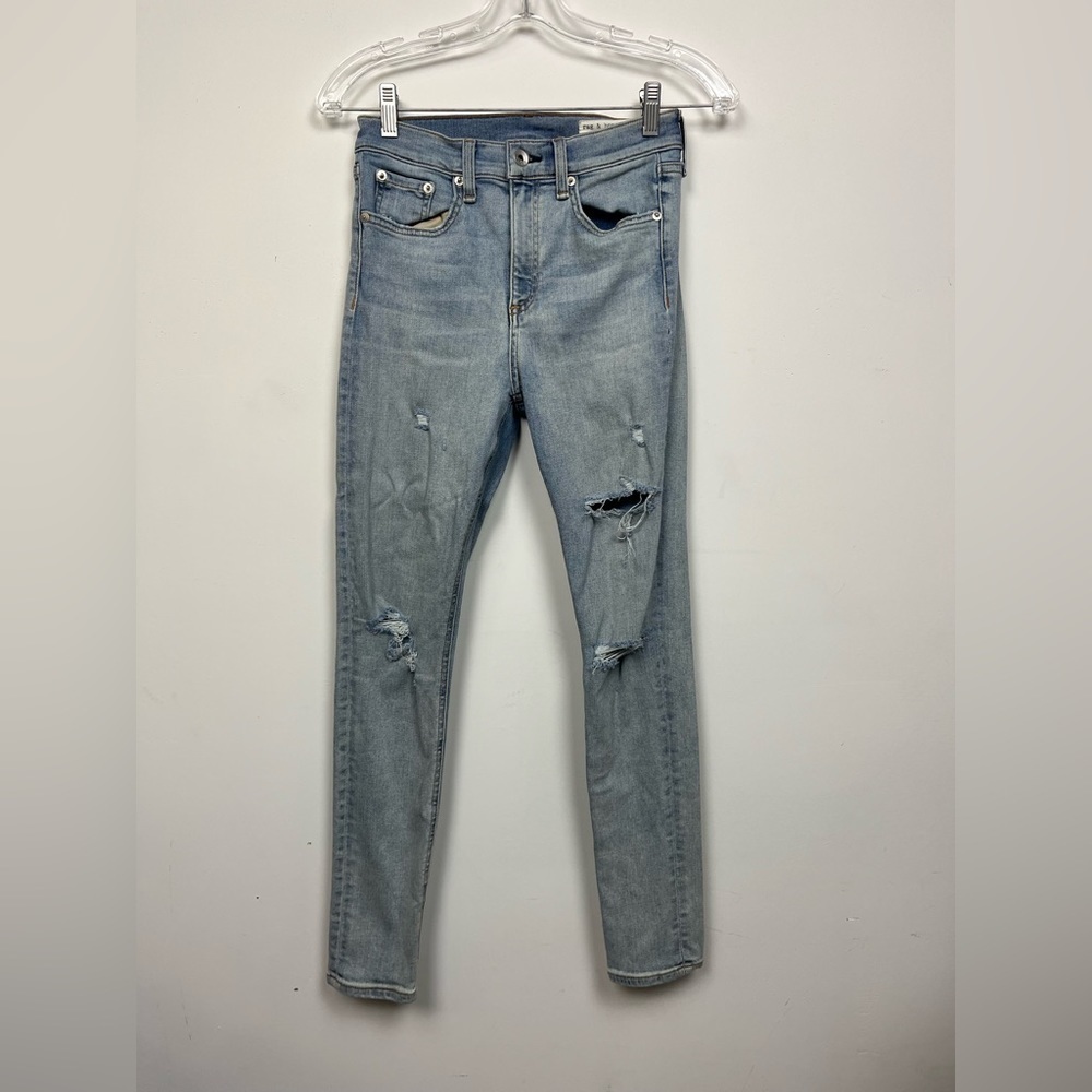 RAG & BONE HIGH RISE ANKLE SKINNY JEANS BLUE SIZE 26 - Picture 2 of 7